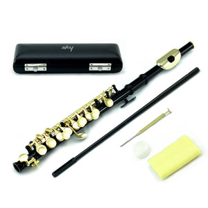 Sky(Paititi) Band Approved Black Lacquer Plated Piccolo Key of C Starter Kit