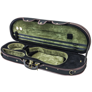 Sky Violin Halfmoon Case HM05 Lightweight with Hygrometer Black/Black Green