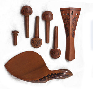 SKY Brand New 4/4 Full Size Jujube wood Violin Parts Set Dragon Pattern 7 Pcs