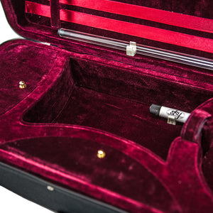 SKY SS100 Series 4/4 Violin Oblong Case with Hygrometer Black/Burgundy