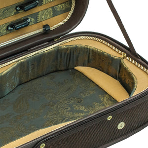Sky Violin Oblong Case VNCW05 Solid Wood with Hygrometers Brown/Yellow