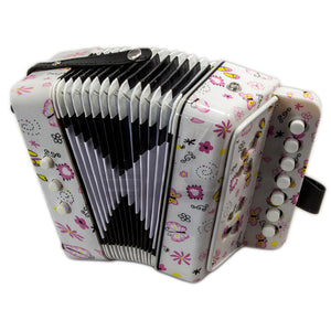 SKY Accordion Butterfly Pattern 7 Button 2 Bass Kid Music Instrument