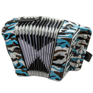 SKY Accordion Camouflage Pattern 7 Button 2 Bass Kid Music Instrument