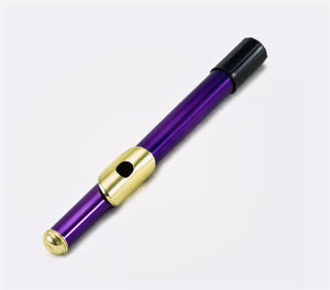Sky C Foot Flute Purple Gold Closed Hole Band Approved