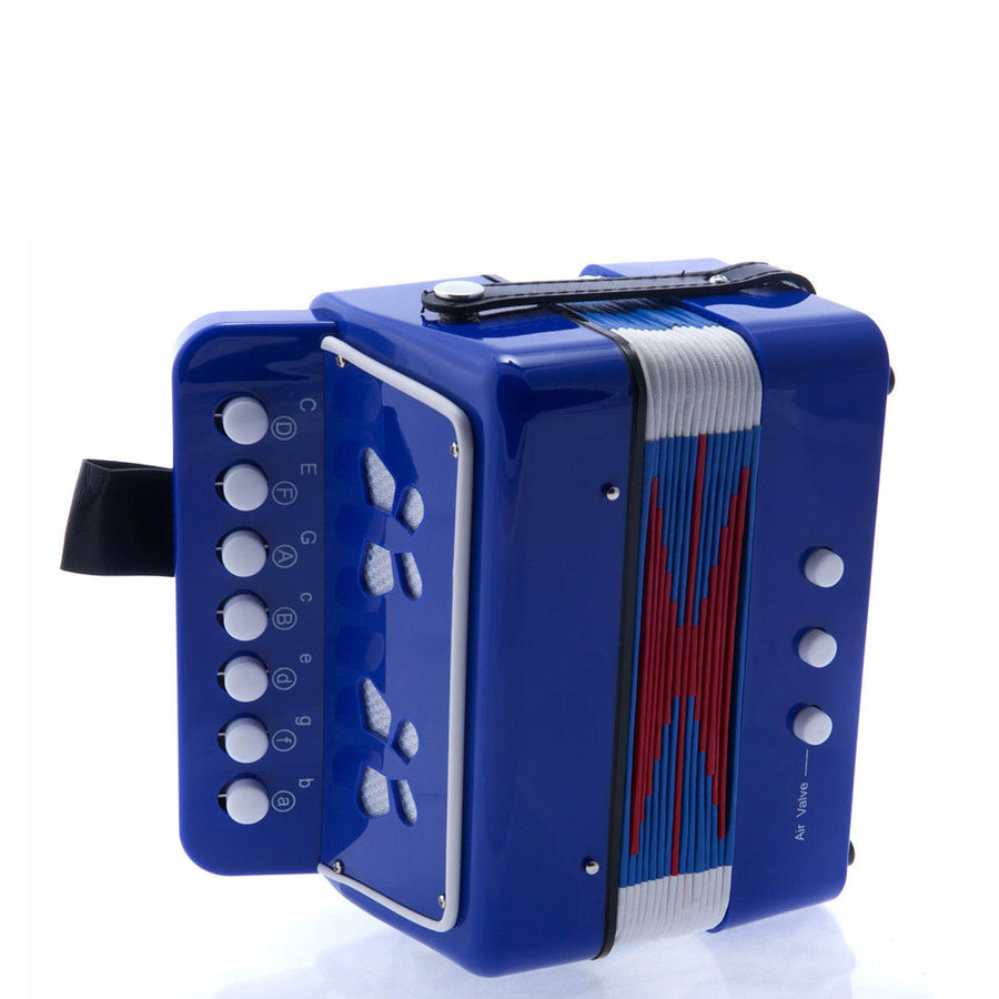 SKY Accordion Blue Color 7 Button 2 Bass Kid Music Instrument