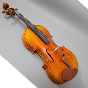 Beautiful Hand Carved Castle Violin 4/4 Open Clear Tone Two Piece Maple Back