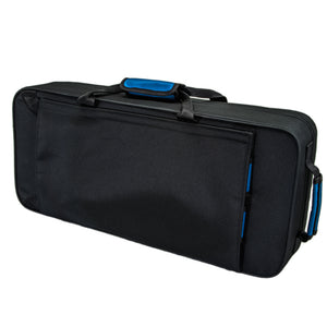 Paititi Lightweight Trumpet Case, Strong, Durable with Backpack Straps Black/Blue