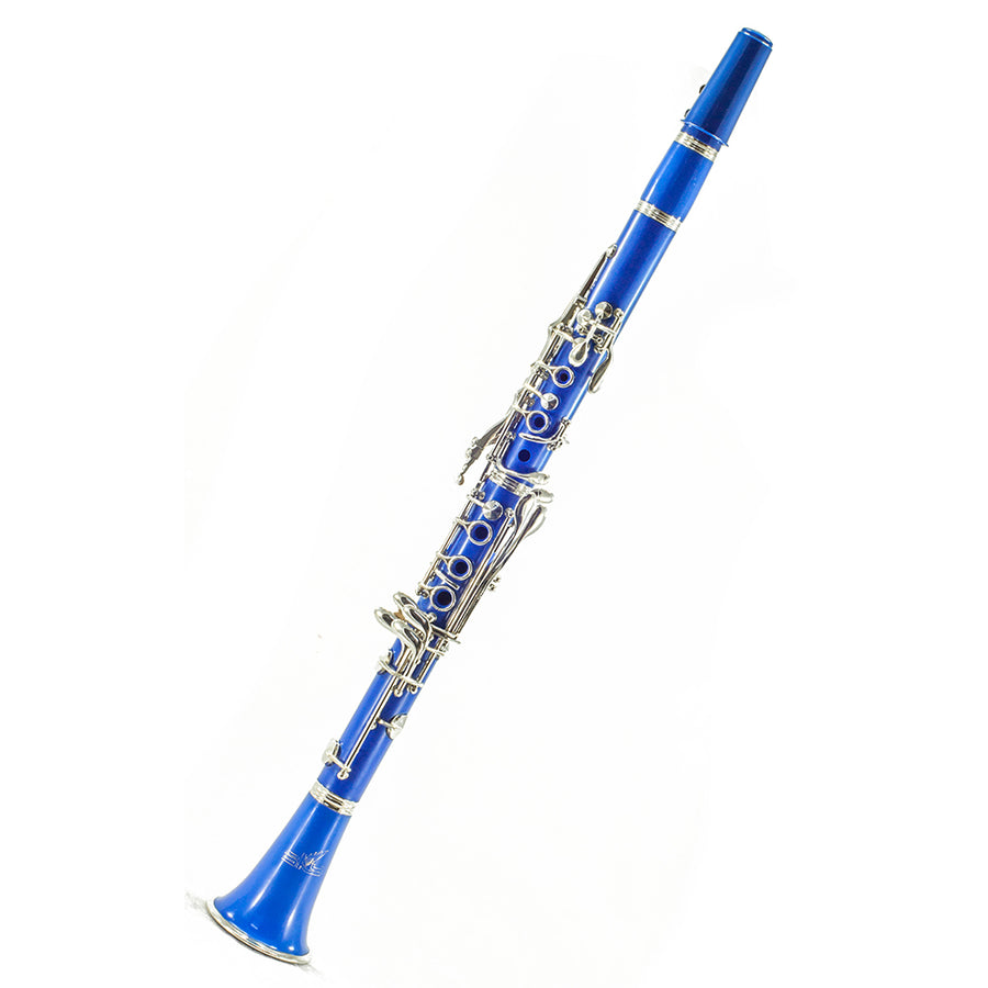 SKY Blue ABS Student Bb Clarinet with Case, Mouthpiece, 11 Reeds, Care kit and more