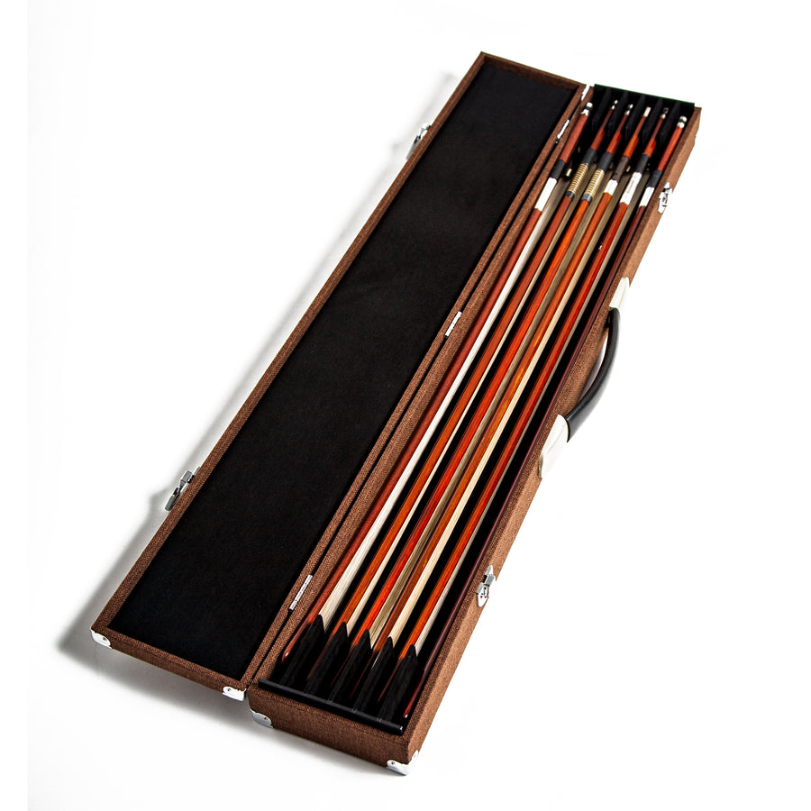 SKY High density Wooden Bow Case for Six(6) Violin/Viola/Cello Bows Strong and Durable