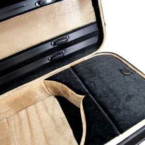 SKY Violin Oblong Case Solid Wood Imitation Leather Black/Black Khaki