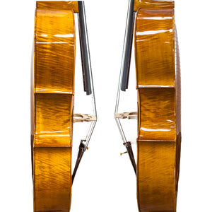 Paititi PT300 Ebony Fitted Highly Flamed 4/4 Professional Acoustic Cello Kit