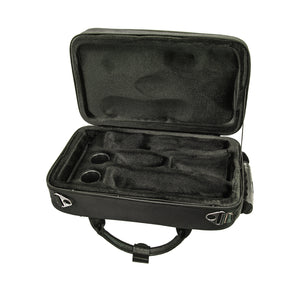 Paititi Lightweight Vegan Leather Bb Clarinet Case with Shoulder Strap, Backpackable