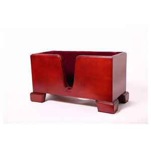 Paititi Premium Cello Burgundy Solid Wood Stand Velvet Plush Cushions 4/4 Full Size