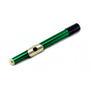 Sky C Foot Flute Green Gold Closed Hole Band Approved