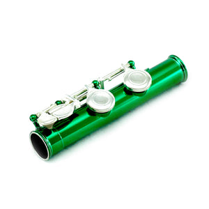 Sky C Foot Flute Green Silver Closed Hole Band Approved