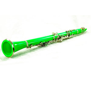 SKY Green ABS Student Bb Clarinet with Case, Mouthpiece, 11 Reeds, Care kit and more