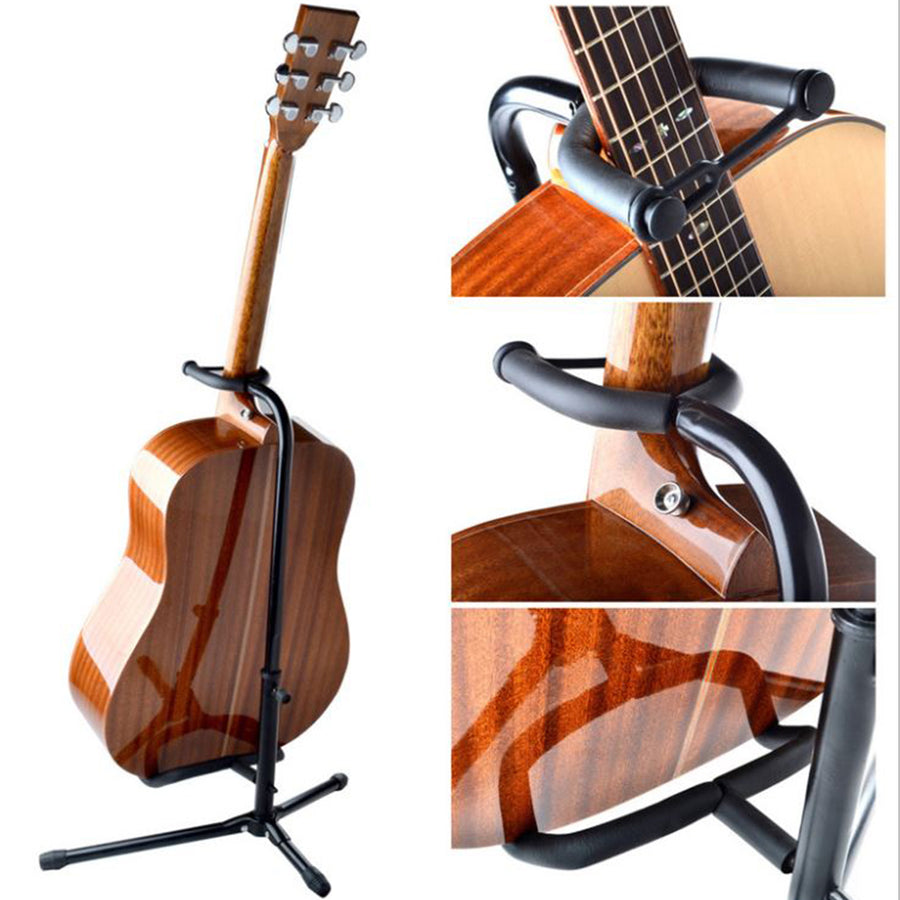 Sky Music Electric, Acoustic and Bass Guitar Adjustable Stand Black