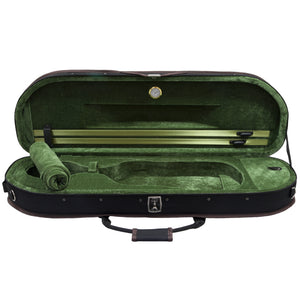 Sky Violin Halfmoon Case HM11 Lightweight with Hygrometer Black/Grass Green