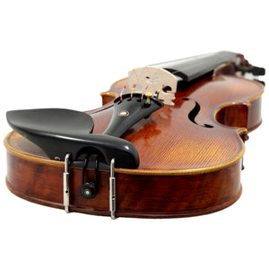 Paititi 4/4 Full Size PTVNHH100 Premium Hand Carved One-Piece Back Ebony Fitted Violin