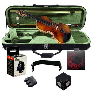 Paititi 4/4 Full Size PTVNHY100 Premium Hand Carved Ebony Fitted Violin