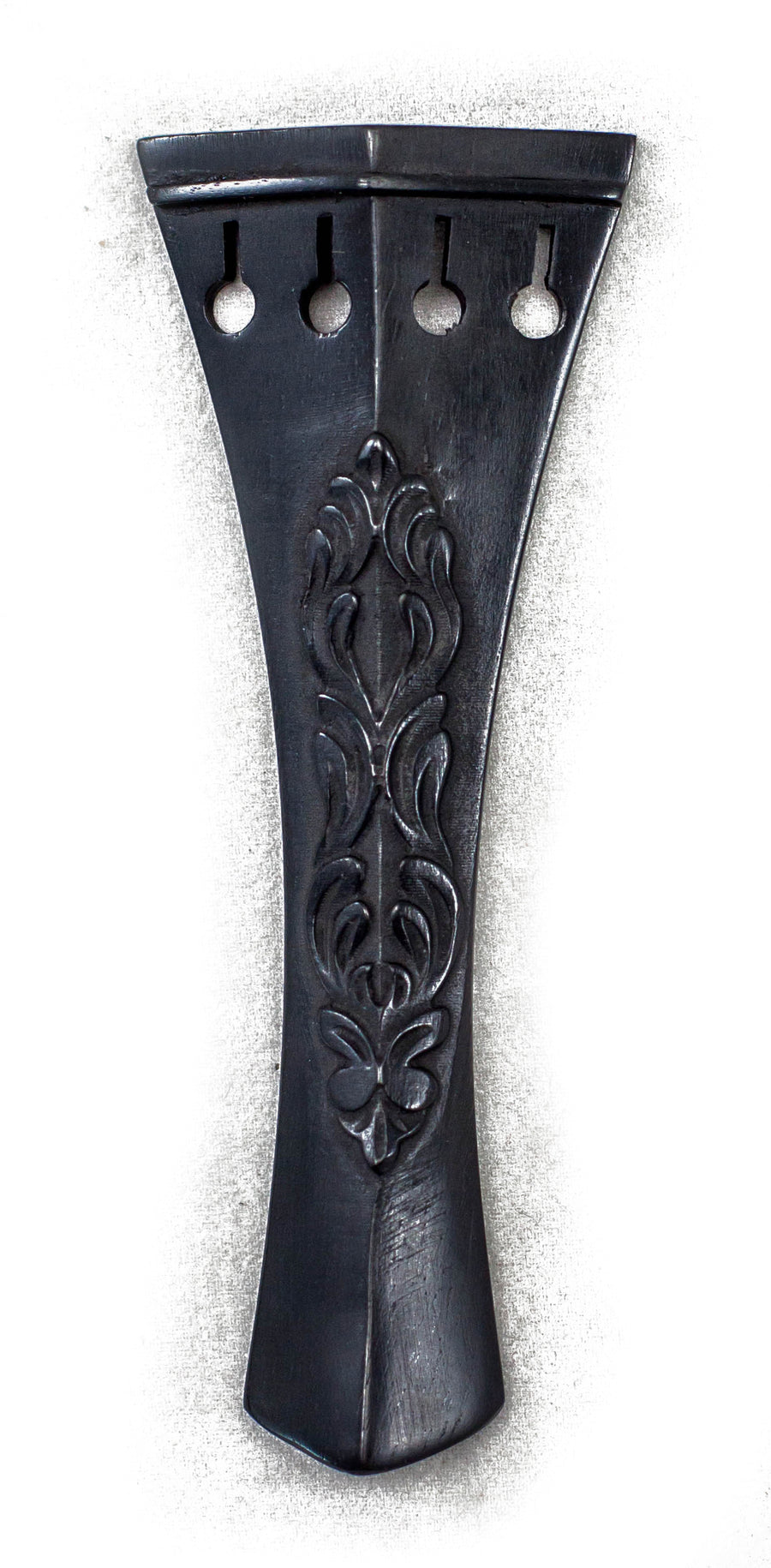Ebony Violin Parts Set 4/4 Size Flame Pattern Tailpiece Endpin Peg Chinrest