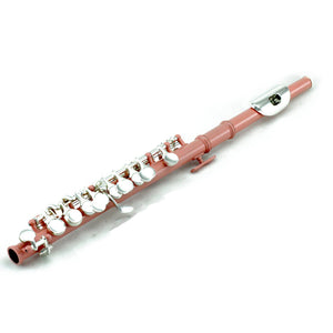 Sky(Paititi) Band Approved Velvet Pink Lacquer Plated Silver Key Piccolo Key of C Starter Kit
