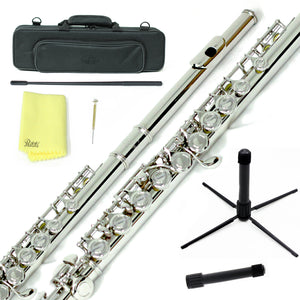 Sky C Foot Flute Nickel Closed Hole Band Approved