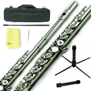 Sky C Foot Flute Nickel Open Hole Band Approved