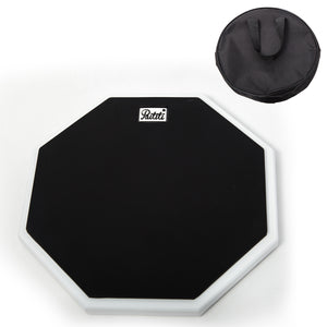 PAITITI 10 Inch Portable Practice Drum Pad with Carrying Bag