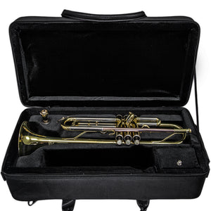 Paititi PTTRLW102 Lightweight Trumpet Case Strong with Backpack Straps, Black/Yellow