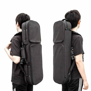 Paititi Full Size SP04 Oblong Shape Sport Style Lightweight Violin Case Backpackable