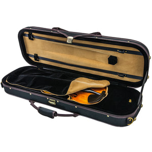 SKY QF21 Oblong Lightweight Violin Case with Hygrometer Black/black