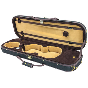 SKY QF24 Oblong Lightweight Violin Case with Hygrometer Black/Khaki