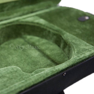 SKY QF26 Oblong Lightweight Violin Case with Hygrometer Black/Green