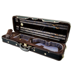 SKY QF28 Premium Professional Oblong Shaped Violin Case with Hygrometer