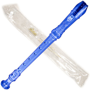 Paititi Soprano Recorder 8-Hole With Cleaning Rod + Carrying Bag, Crystal Blue Color Key of C-Recorder-Rosa Musical Instrument