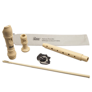 Paititi Soprano Recorder 8-Hole With Cleaning Rod + Carrying Bag, Creamy Color Key of C-Recorder-Rosa Musical Instrument