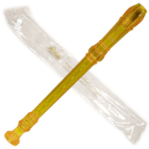 Paititi Soprano Recorder 8-Hole With Cleaning Rod + Carrying Bag, Crystal Yellow Color Key of C-Recorder-Rosa Musical Instrument