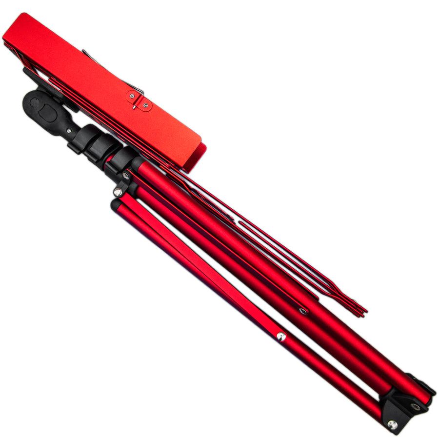 Paititi Brand New Strong Durable Adjustable Folding Music Stand Red