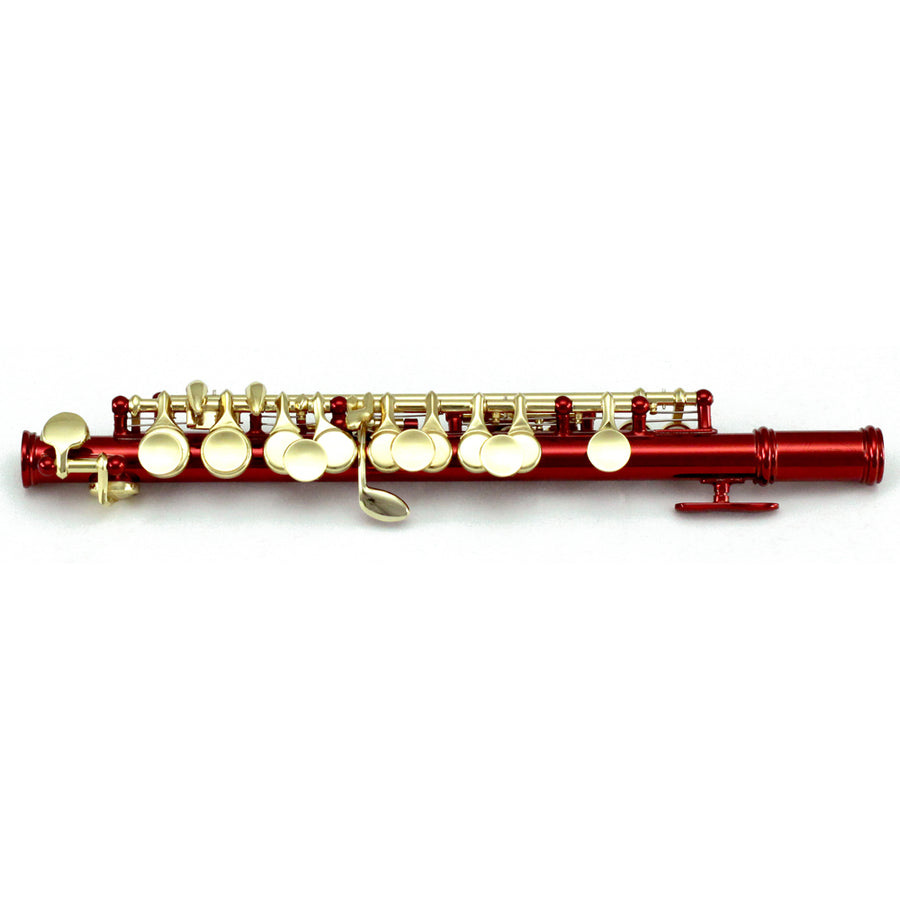 Sky(Paititi) Band Approved Red Lacquer Plated Gold Key Piccolo Key of C Starter Kit