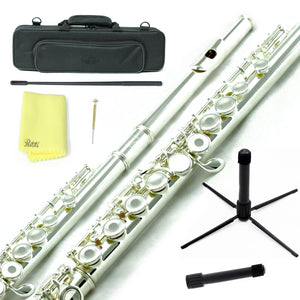 Sky C Foot Flute Silver Open Hole Band Approved