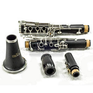 SKY Ebonite Bb Clarinet Ebony Neck with Case, Mouthpiece, 11 Reeds, Care kit