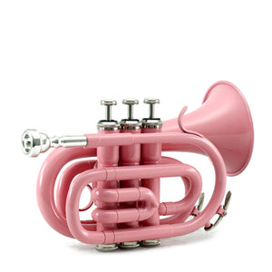 Sky Band Approved Pink Lacquer Plated Brass Bb Pocket Trumpet
