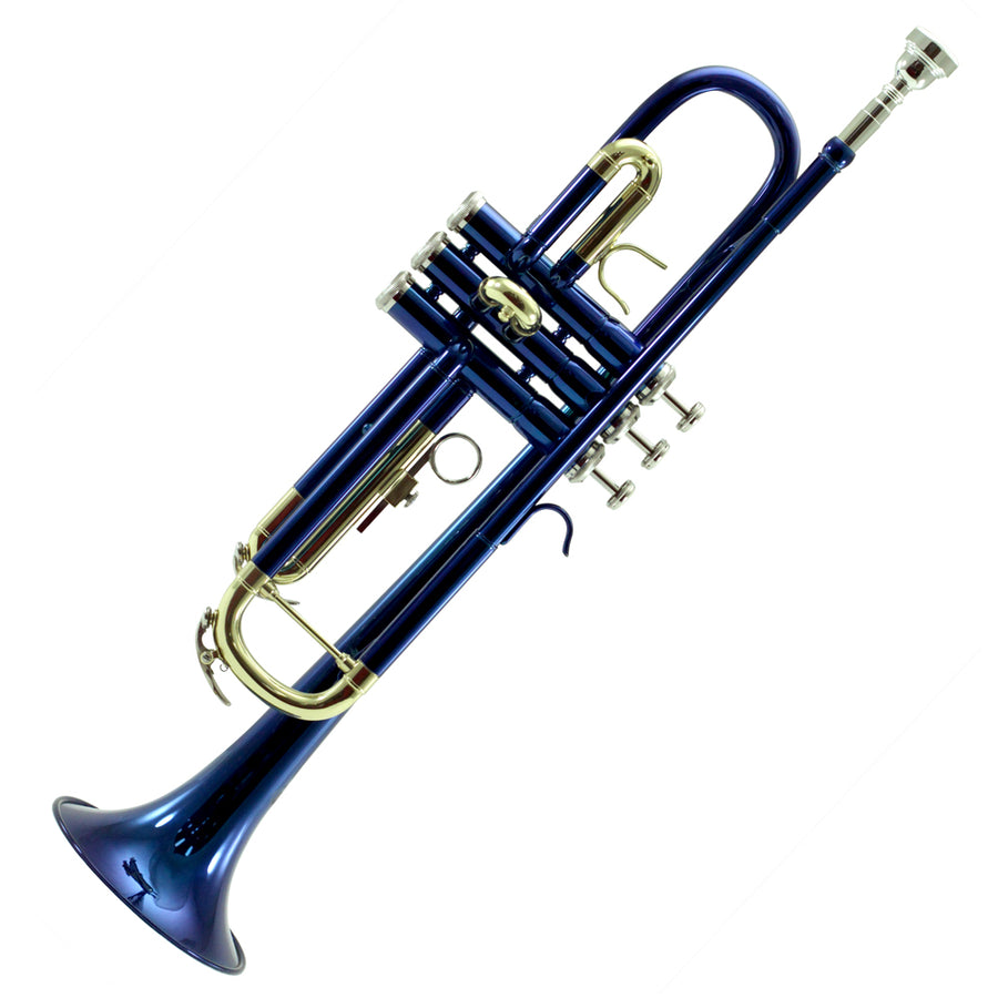 Sky Band Approved Blue Lacquer Plated Brass Bb Trumpet Guarantee Top Quality Sound