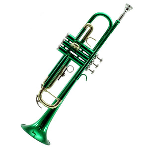 Sky Band Approved Green Lacquer Plated Brass Bb Trumpet Guarantee Top Quality Sound