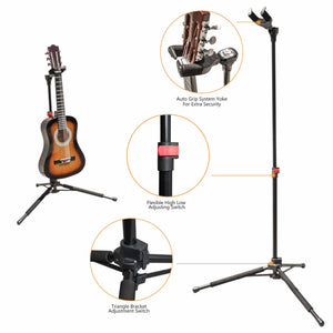 Paititi XC-02 Guitar Foldable Guitar Stand Auto Grip System Yoke