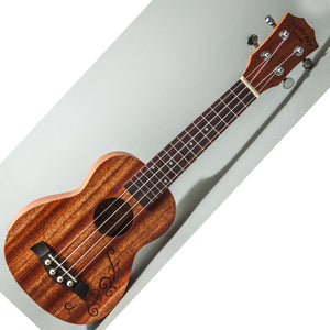 Soprano Ukulele Classic Mahogany 21 Inch Satin Finish (Carved)