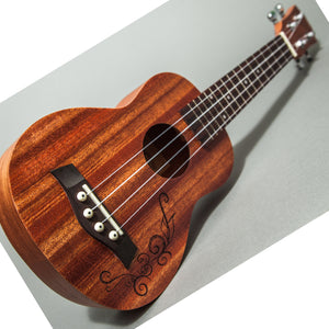 Soprano Ukulele Classic Mahogany 21 Inch Satin Finish (Carved)