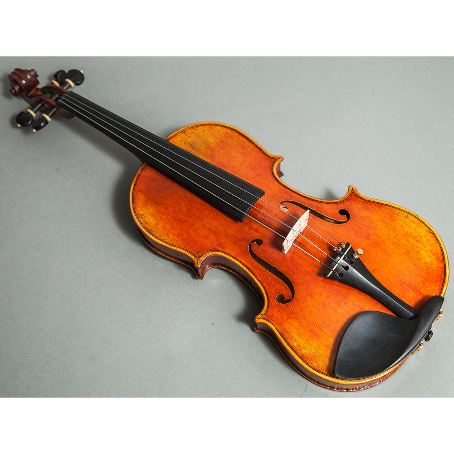 Sky Music Handmade Acoustic Violin Ebony Fitted 4/4 Two Piece Back Antique Finish