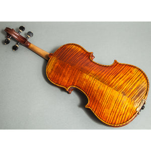 Sky Music Handmade Acoustic Violin Ebony Fitted 4/4 Two Piece Back Antique Finish